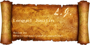 Lengyel Jusztin névjegykártya